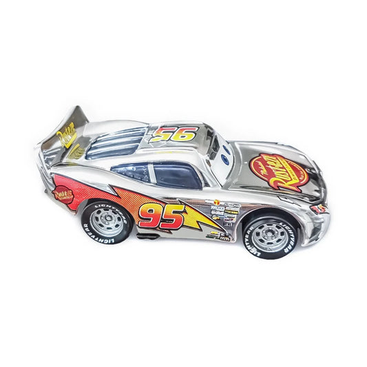 95 Rayo McQueen plateado 1:55 Disney Pixar Cars Metal Diecast Coche Juguetes Jackson Storm Mack Modelo de Coche Regalo de Cumpleaños para Niño