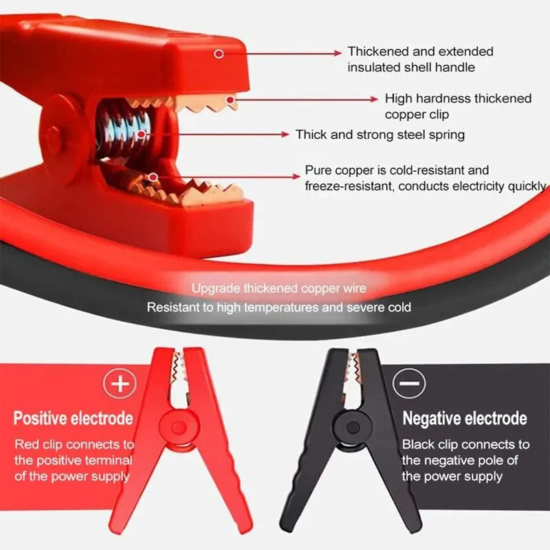 Arrancador de batería portátil EAFC 2000A para coche, 12 V, dispositivo de arranque auxiliar para diésel y gasolina.