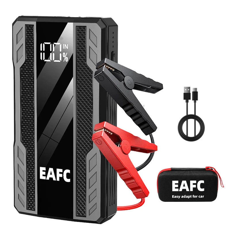 Arrancador de batería portátil EAFC 2000A para coche, 12 V, dispositivo de arranque auxiliar para diésel y gasolina.