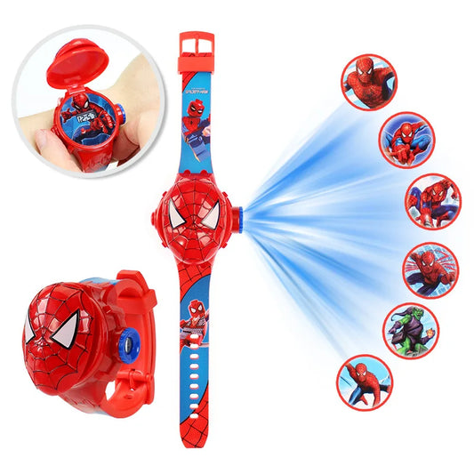 2025 Nuevos Relojes de Proyección 3D Spiderman para Niños Frozen Elsa Niñas Reloj Digital Escuela Estudiante Regalo Relogio infantil