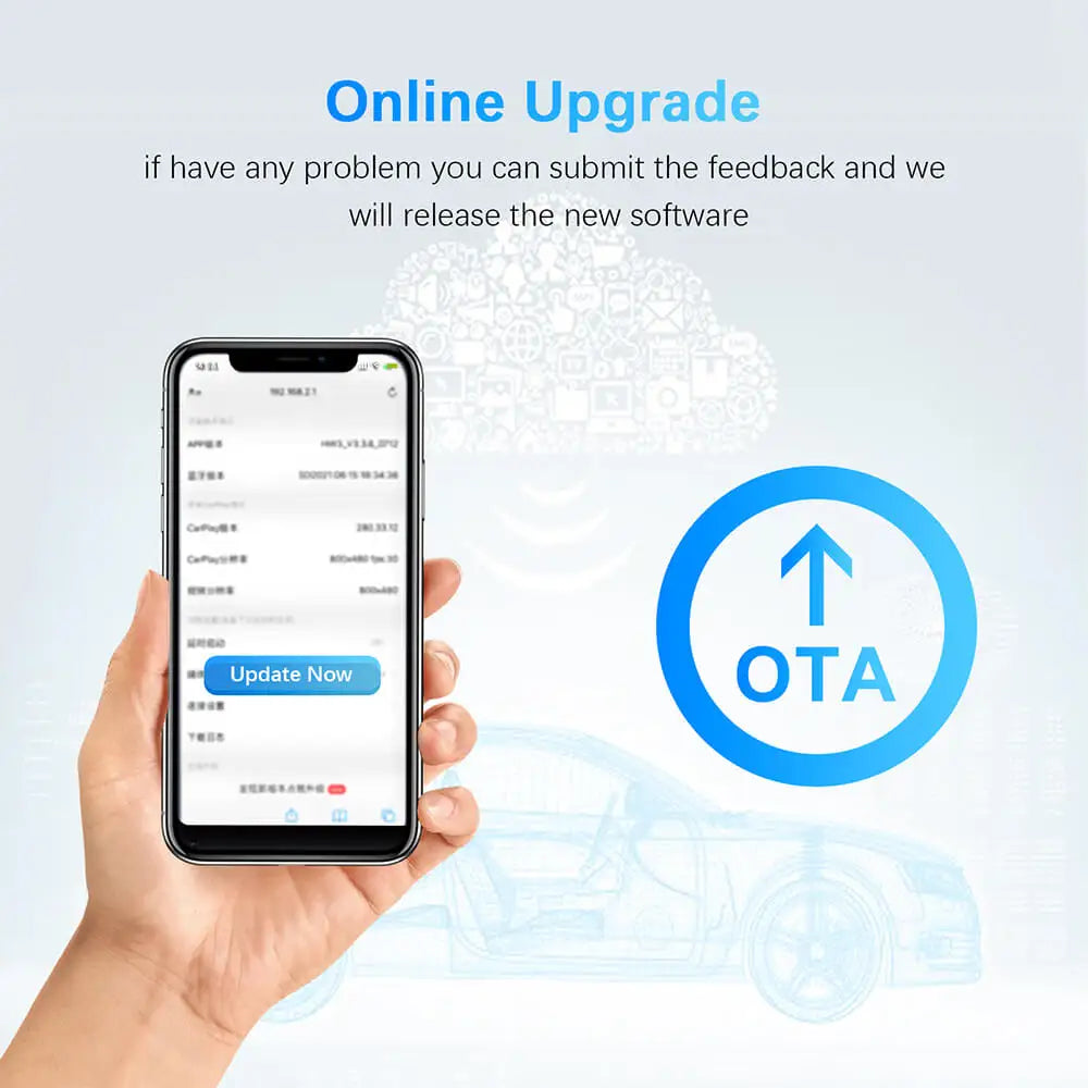 Adaptador CarPlay Android Auto 2 en 1 con cable a inalámbrico para estéreo de coche OEM con conexión USB Plug and Play