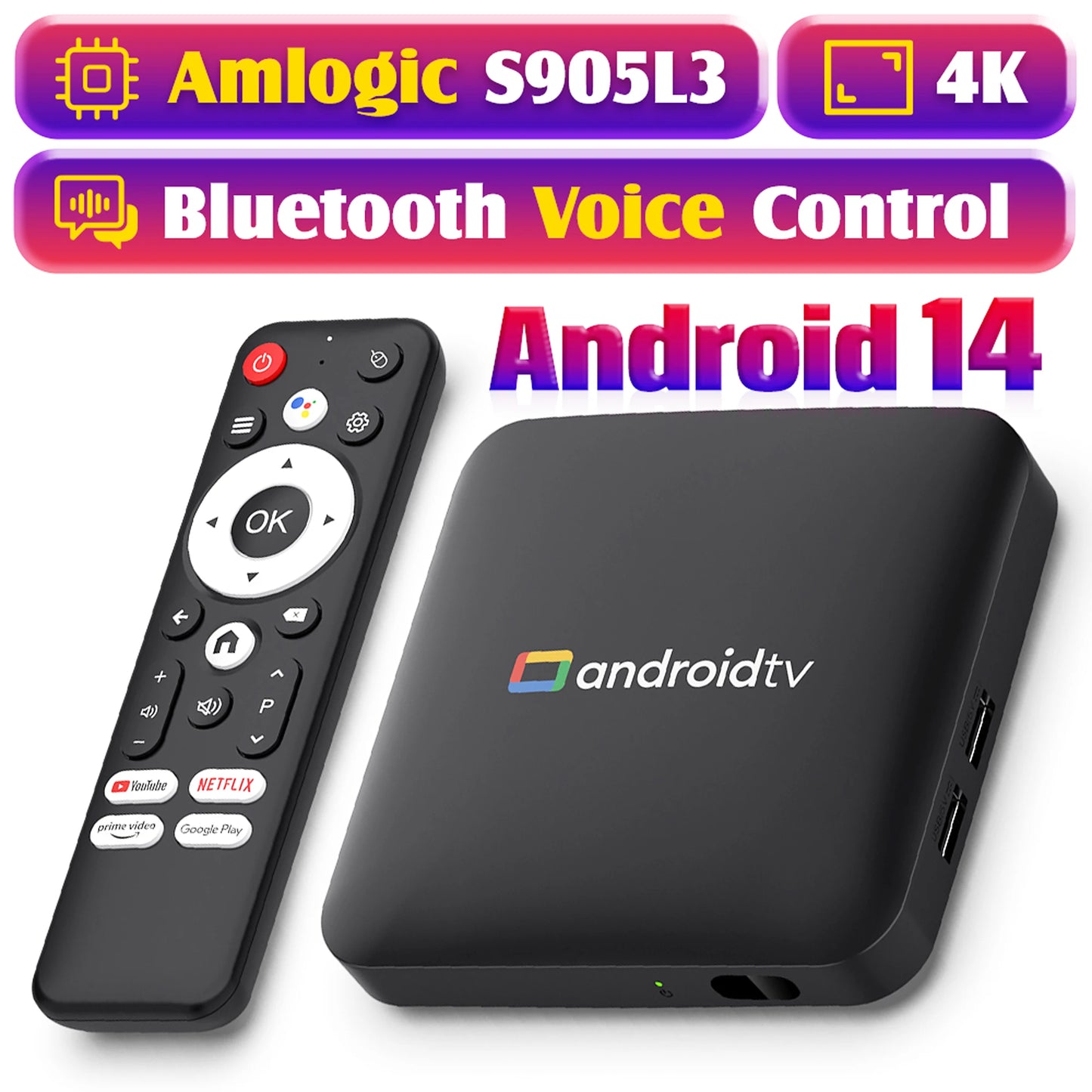 Android TV Box H96 Max S905L3 TV Box Home Theater Bluetooth con reproductor multimedia Google Voice 2GB 16GB 4K Video Set Top Box