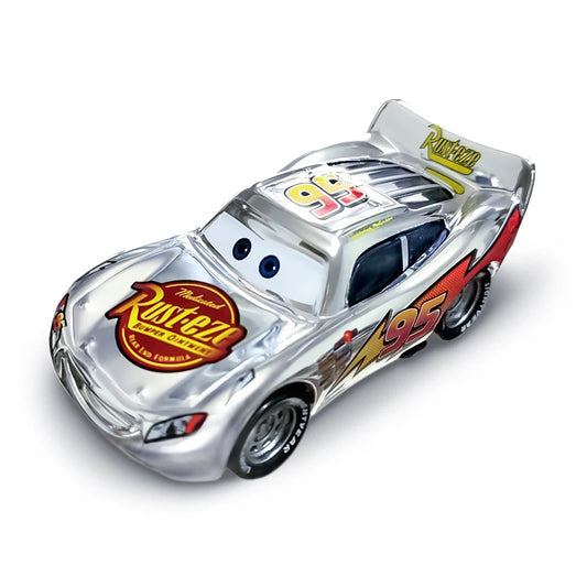 95 Rayo McQueen plateado 1:55 Disney Pixar Cars Metal Diecast Coche Juguetes Jackson Storm Mack Modelo de Coche Regalo de Cumpleaños para Niño