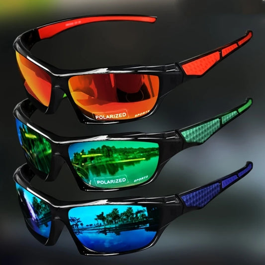 1/3 gafas de sol deportivas polarizadas para hombre, ligeras, con visión nocturna, para ciclismo, conducción, pesca, a la moda, con espejo