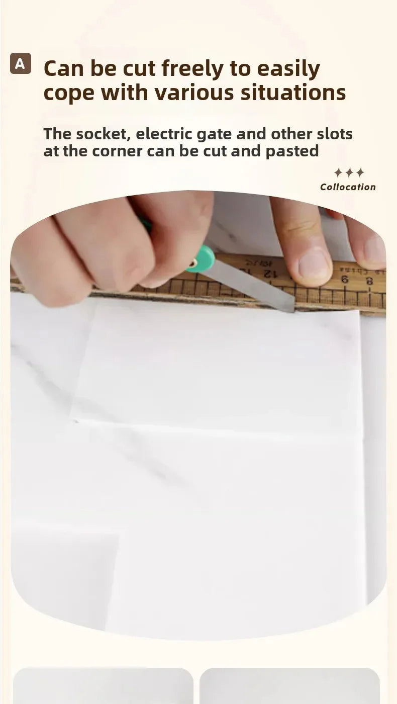 10-50 pegatinas de pared de PVC de mármol autoadhesivas para azulejos gruesos, pegatinas impermeables para suelo de baño, cocina, decoración del hogar