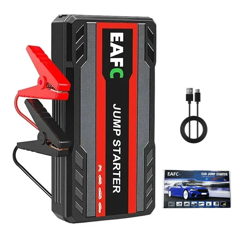 Arrancador de batería portátil EAFC 2000A para coche, 12 V, dispositivo de arranque auxiliar para diésel y gasolina.