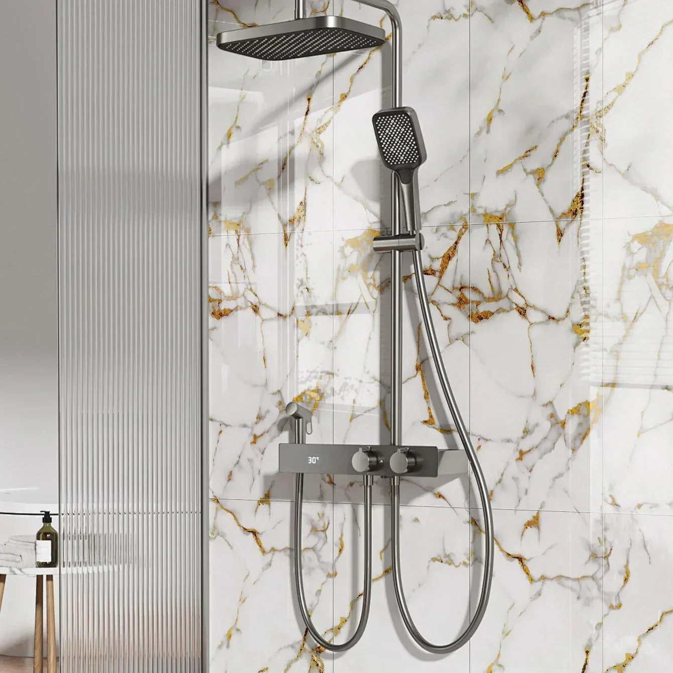 10-50 piezas de azulejos de cerámica 3D de imitación de mármol para renovación de pared, adhesivos decorativos, impermeables, autoadhesivos, papel tapiz Homeelf-adhesivo