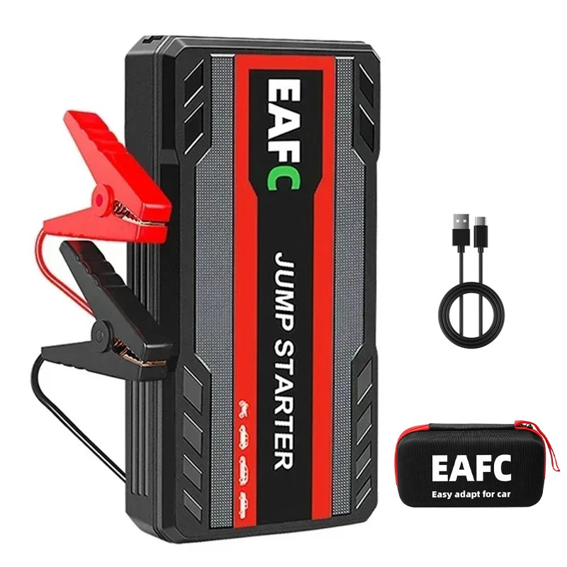 Arrancador de batería portátil EAFC 2000A para coche, 12 V, dispositivo de arranque auxiliar para diésel y gasolina.