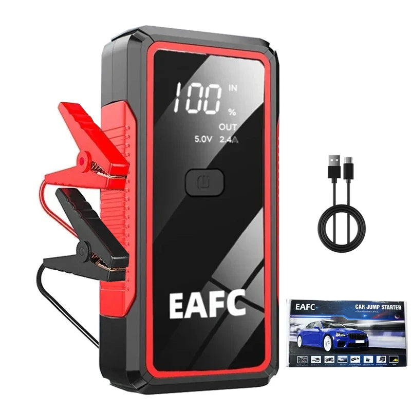 Arrancador de batería portátil EAFC 2000A para coche, 12 V, dispositivo de arranque auxiliar para diésel y gasolina.